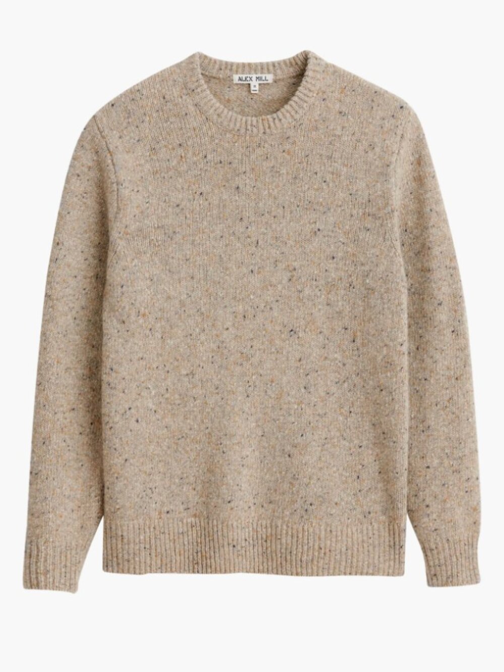 Alex Mill Donegal Crewneck Merino Wool Blend Sweater Oatmeal Donegal XL